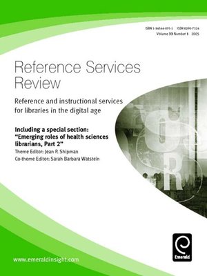 cover image of Reference Services Review, Volume 33, Issue 1